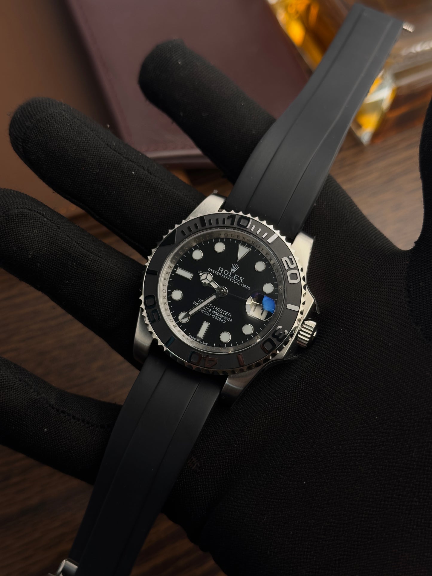 RLX -Yacht Master Silver Black - AAA Quality
