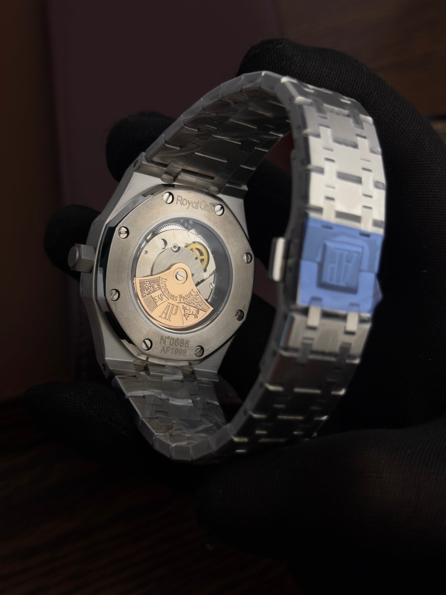 AP - Silver Navy Blue Textured - AAA Quality