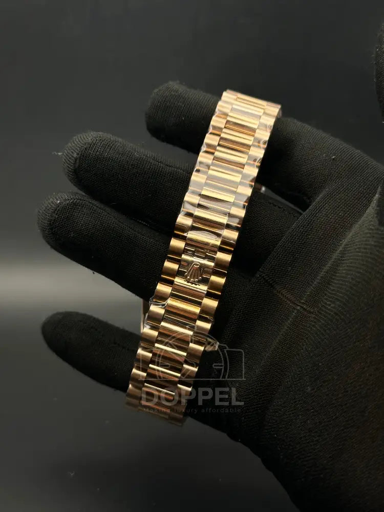RLX - Day Date Rosegold Olive Green - Premium Quality