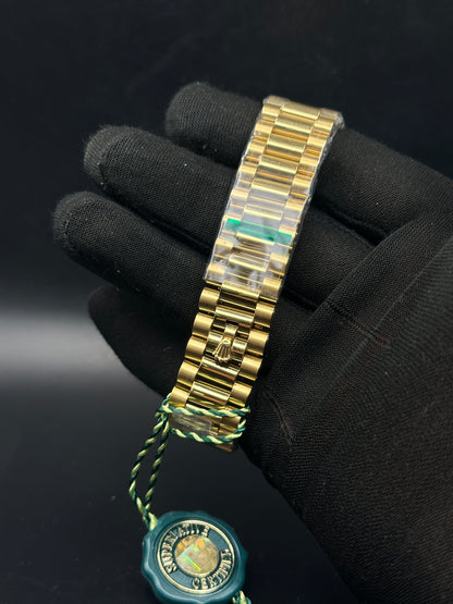 RLX - Day Date Gold Green Roman - AAA Quality