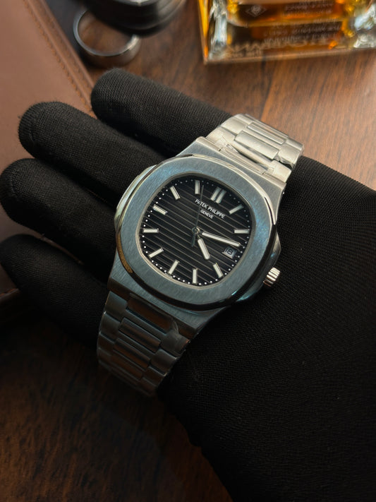 PP - Nautilus Silver Charcoal - AAA Quality