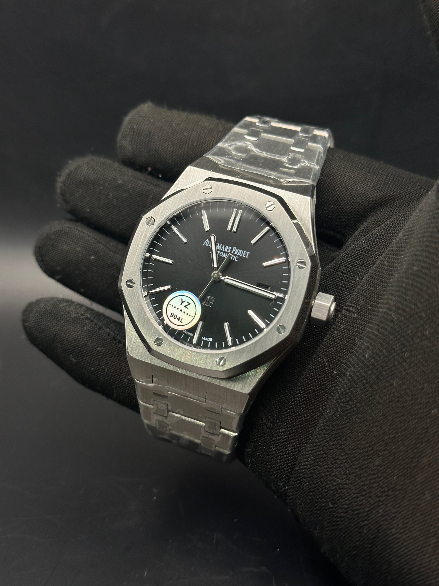 AP - Silver Black Plain - AAA Quality