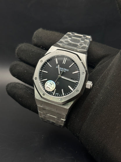 AP - Silver Black Plain - AAA Quality