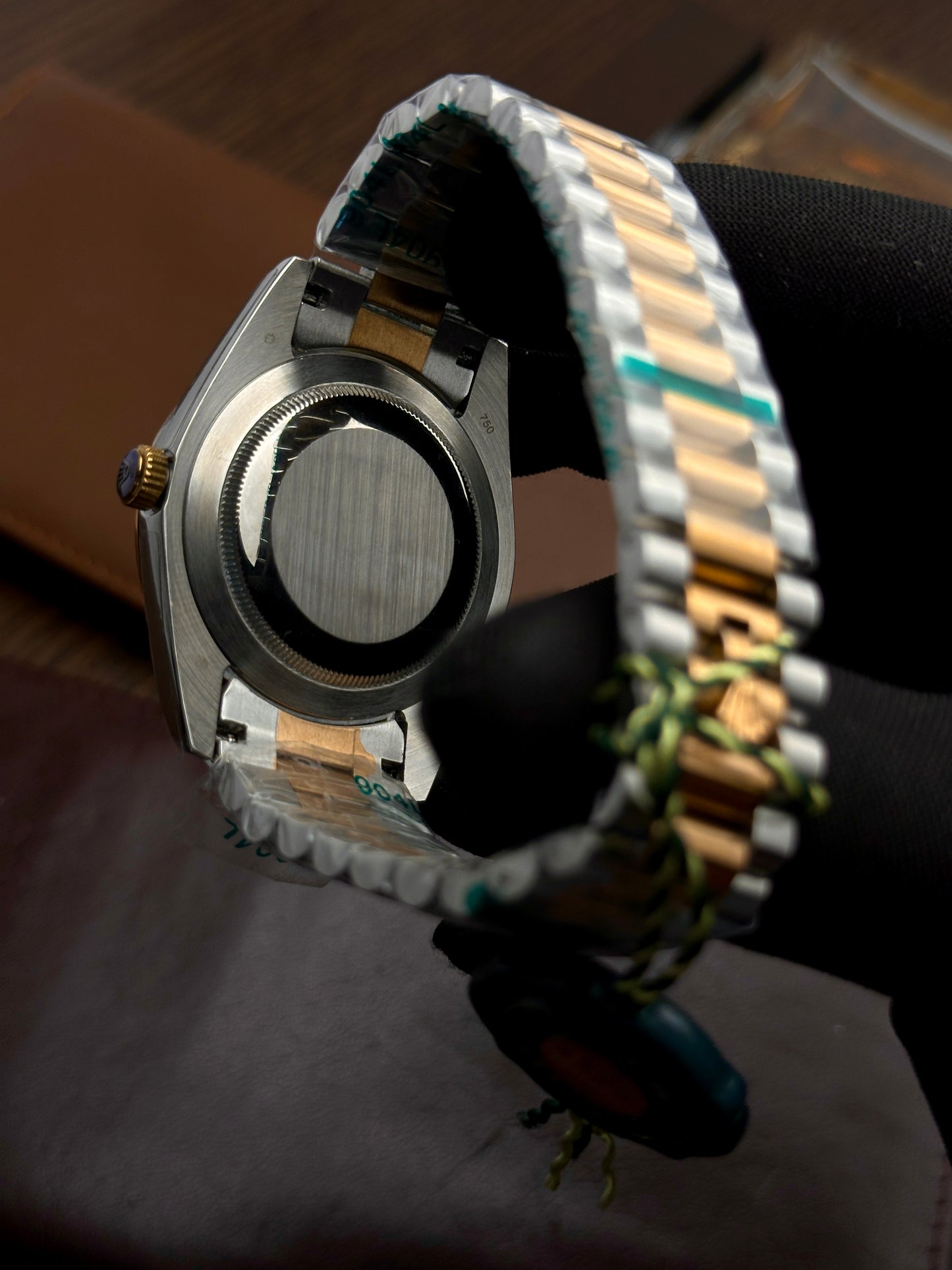 RLX - Day Date Silver Rosegold Brown R - AAA Quality