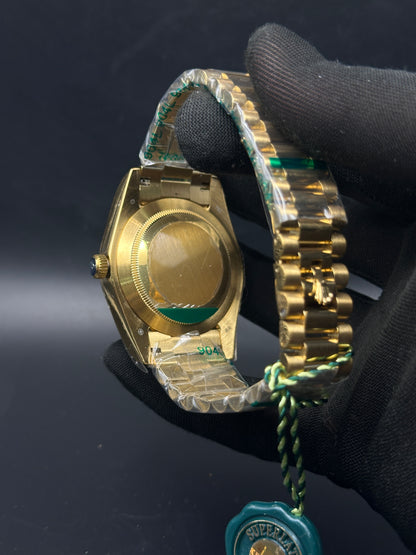 RLX - Day Date Gold Green Roman - AAA Quality