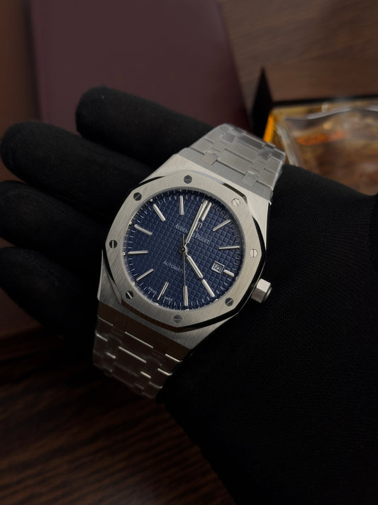 AP - Silver Navy Blue Textured - AAA Quality
