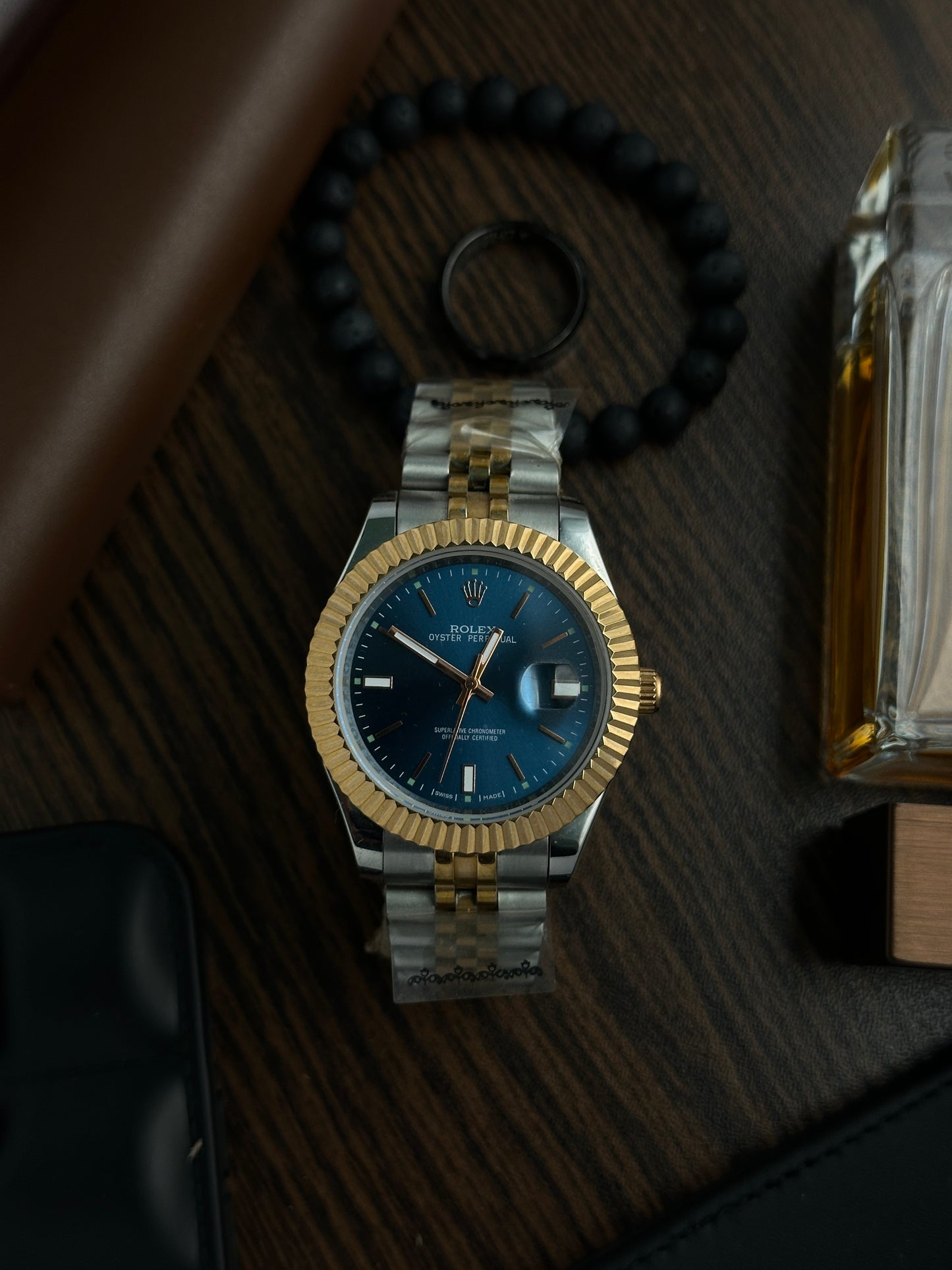 RLX - Datejust Silver Gold Aqua Blue - AAA Quality