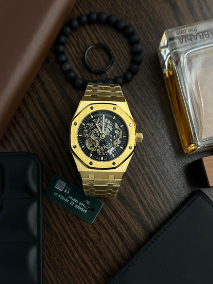 AP - Royal Oak Gold Black Skeleton - AAA Quality