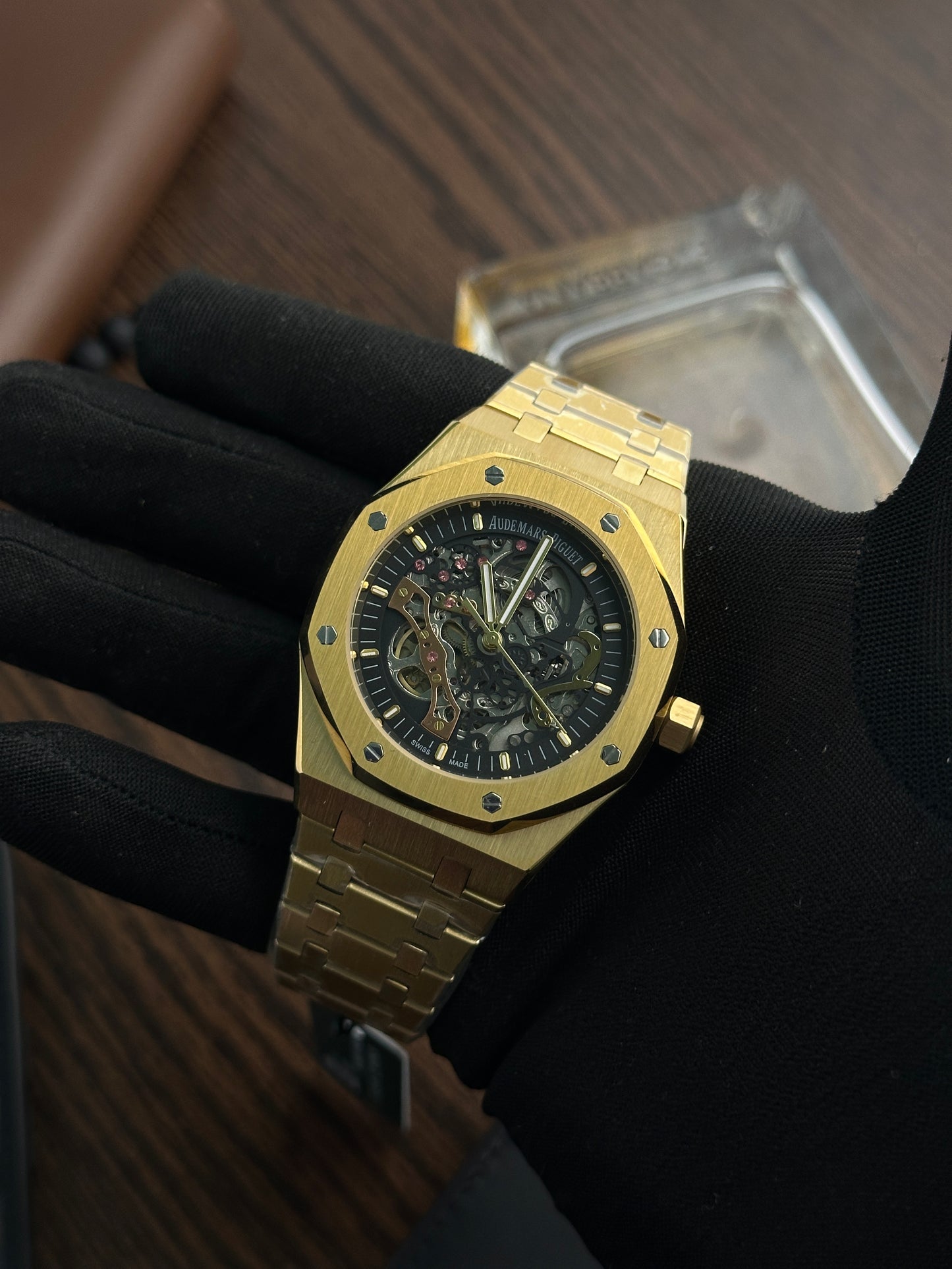 AP - Royal Oak Gold Black Skeleton - AAA Quality