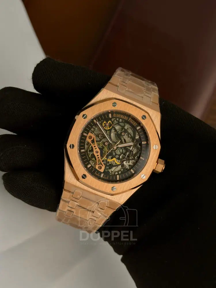 AP - Royal Oak Bronze Black Skeleton - AAA Quality