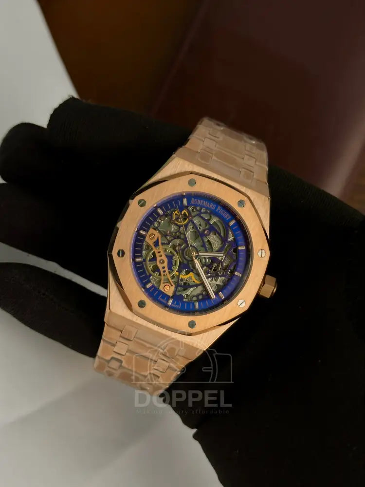 AP - Royal Oak Bronze Blue Skeleton - AAA Quality