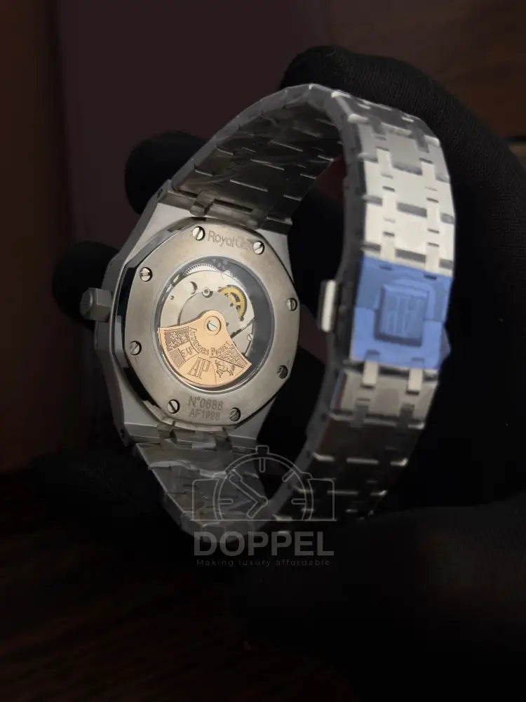 AP - Royal Oak Silver Black Skeleton - AAA Quality