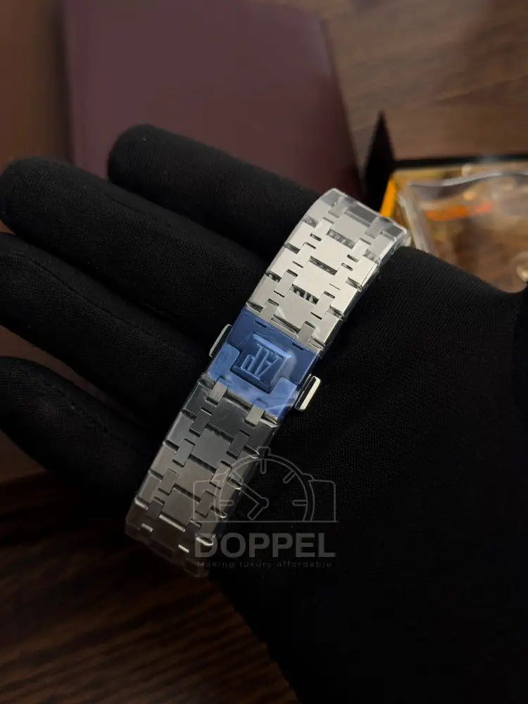 AP - Royal Oak Silver Black Skeleton - AAA Quality