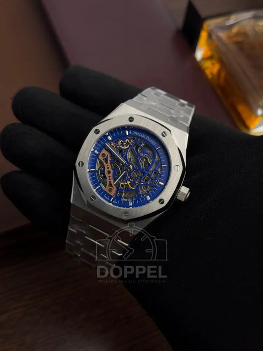 AP - Royal Oak Silver Blue Skeleton - AAA Quality
