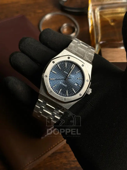 AP - Silver Navy Blue Textured - AAA Quality