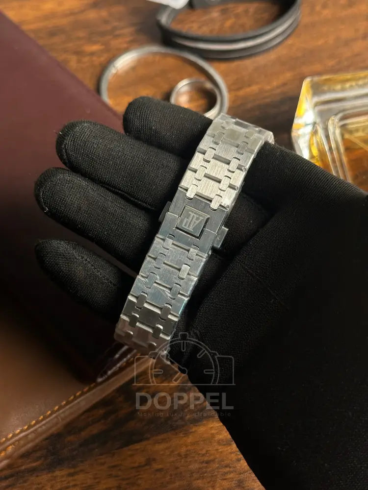 AP - Silver Navy Blue Textured - AAA Quality