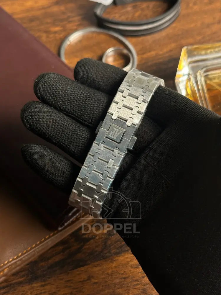 AP - Silver Navy Blue Textured - AAA Quality