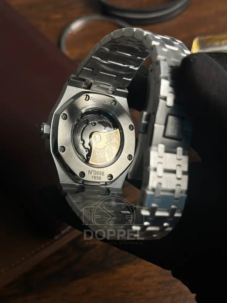 AP - Silver Navy Blue Textured - AAA Quality