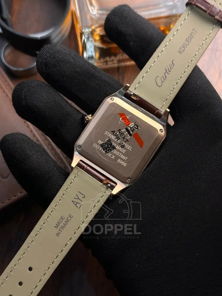 CRTR - Santos Dumont Rosegold Brown Quartz - AAA Quality