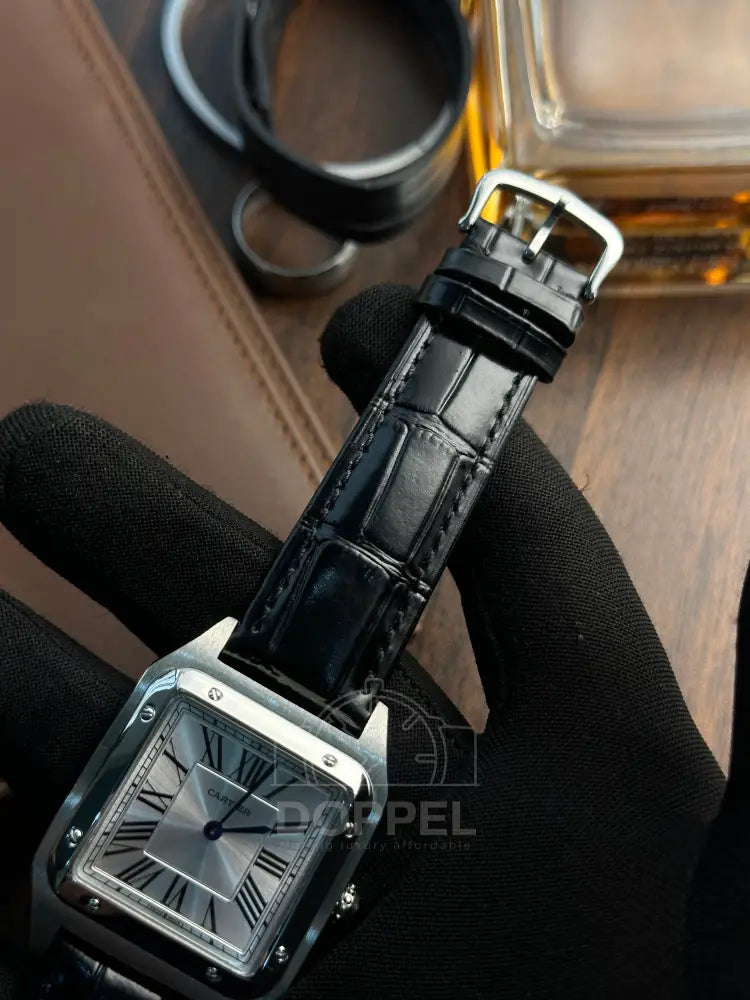 CRTR - Santos Dumont Silver Black Quartz - AAA Quality