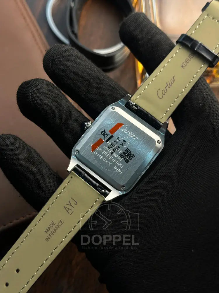 CRTR - Santos Dumont Silver Black Quartz - AAA Quality