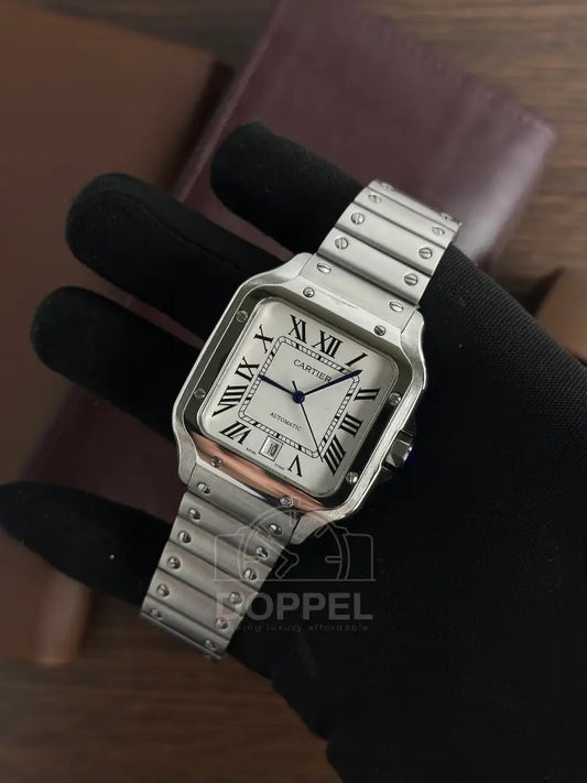 CRTR - Santos Silver White Automatic - AAA Quality