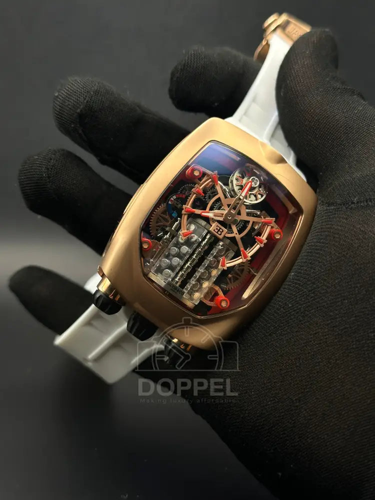 J&Co - Bugatti Steel Rosegold White - Premium Quality