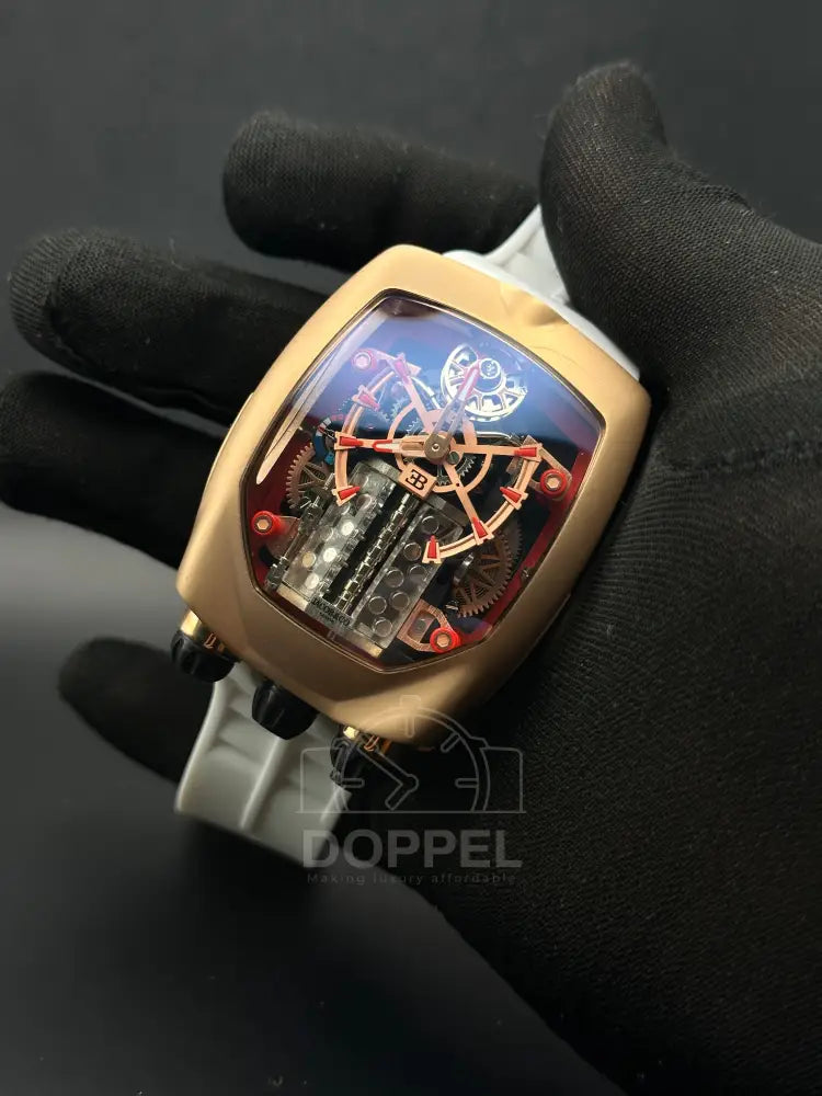 J&Co - Bugatti Steel Rosegold White - Premium Quality