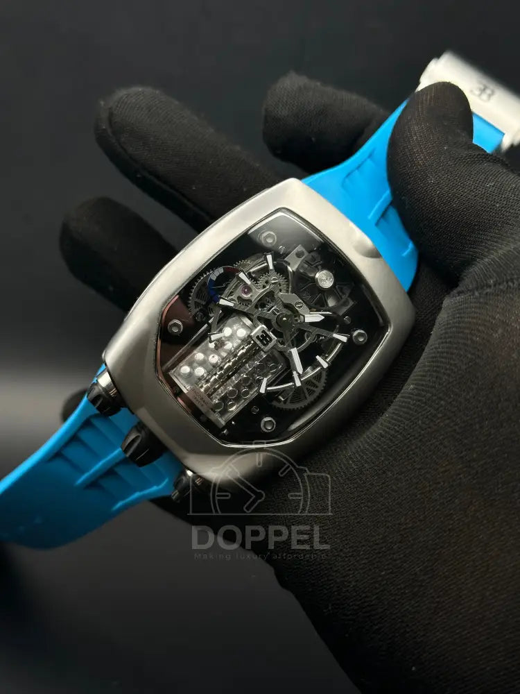 J&Co - Bugatti Steel Silver Blue - Premium Quality