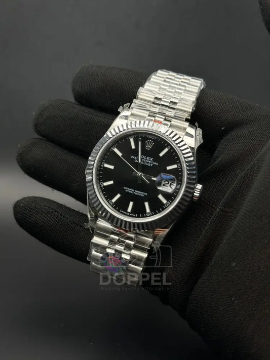 RLX - Datejust Silver Black - Premium Quality