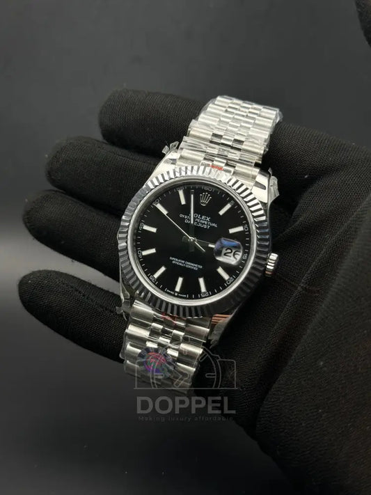 RLX - Datejust Silver Black - Premium Quality