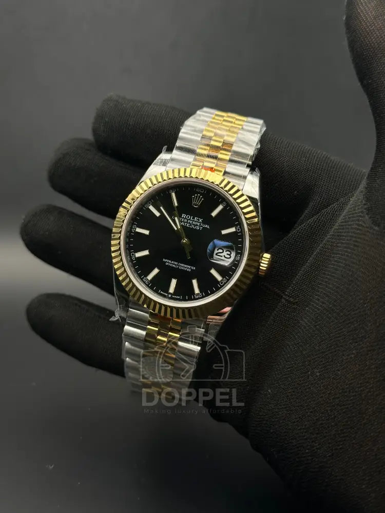 RLX - Datejust Two Tone Black - Premium Quality