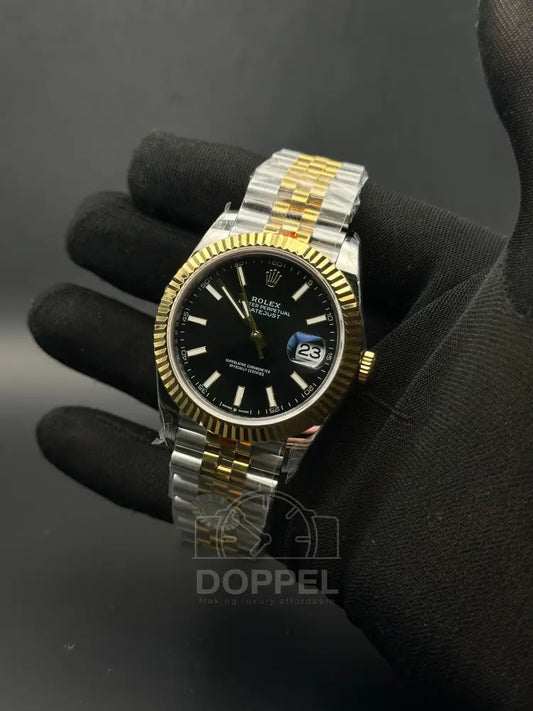 RLX - Datejust Two Tone Black - Premium Quality