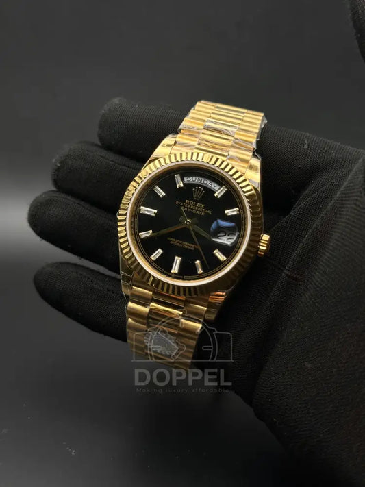 RLX - Day Date Gold Black - Premium Quality