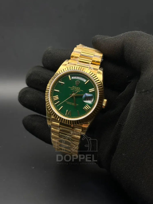 RLX - Day Date Gold Green - Premium Quality
