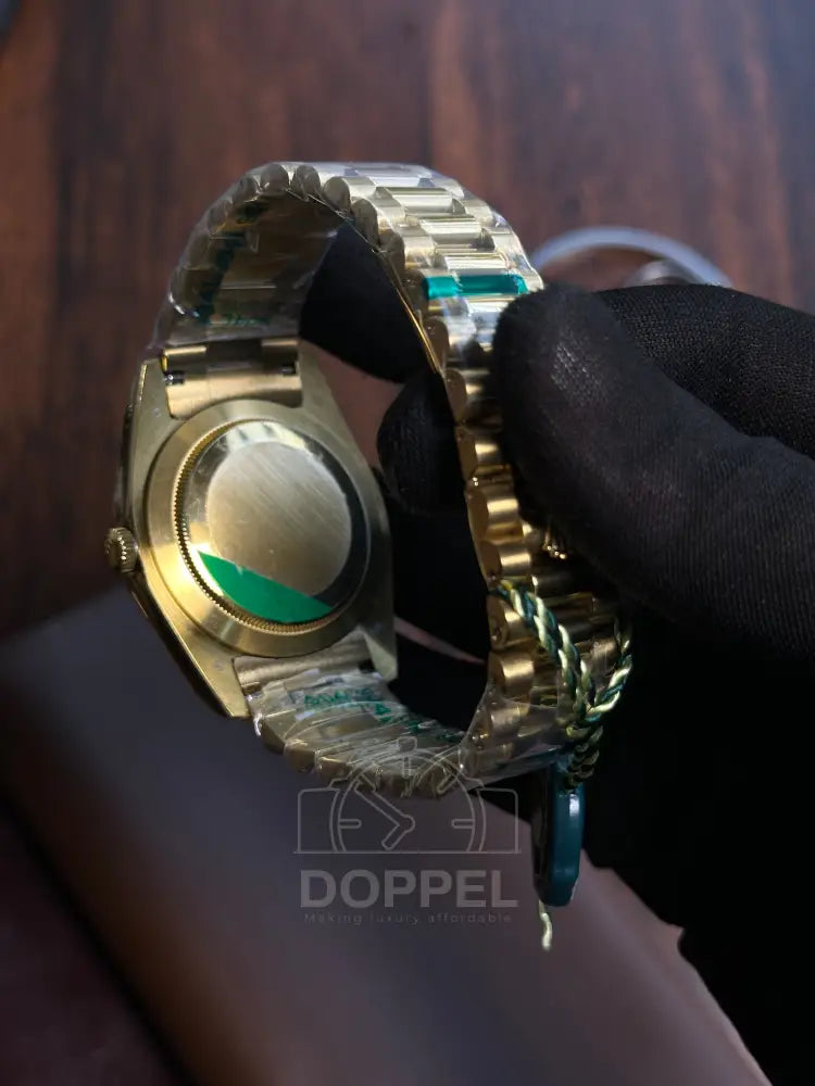 RLX - Day Date Gold Green Roman - AAA Quality