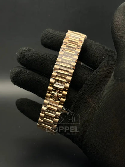 RLX - Day Date Rosegold Brown Roman - Premium Quality