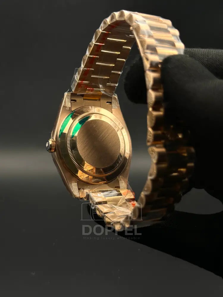 RLX - Day Date Rosegold Olive Green - Premium Quality