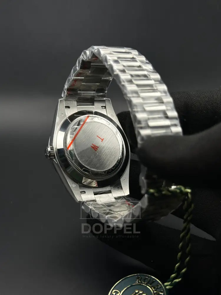 RLX - Day Date Silver Black - Premium Quality