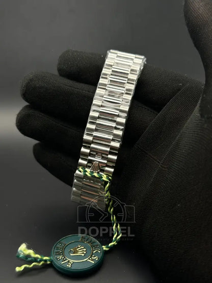 RLX - Day Date Silver Black - Premium Quality