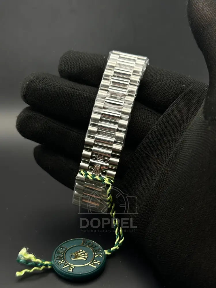 RLX - Day Date Silver Black - Premium Quality