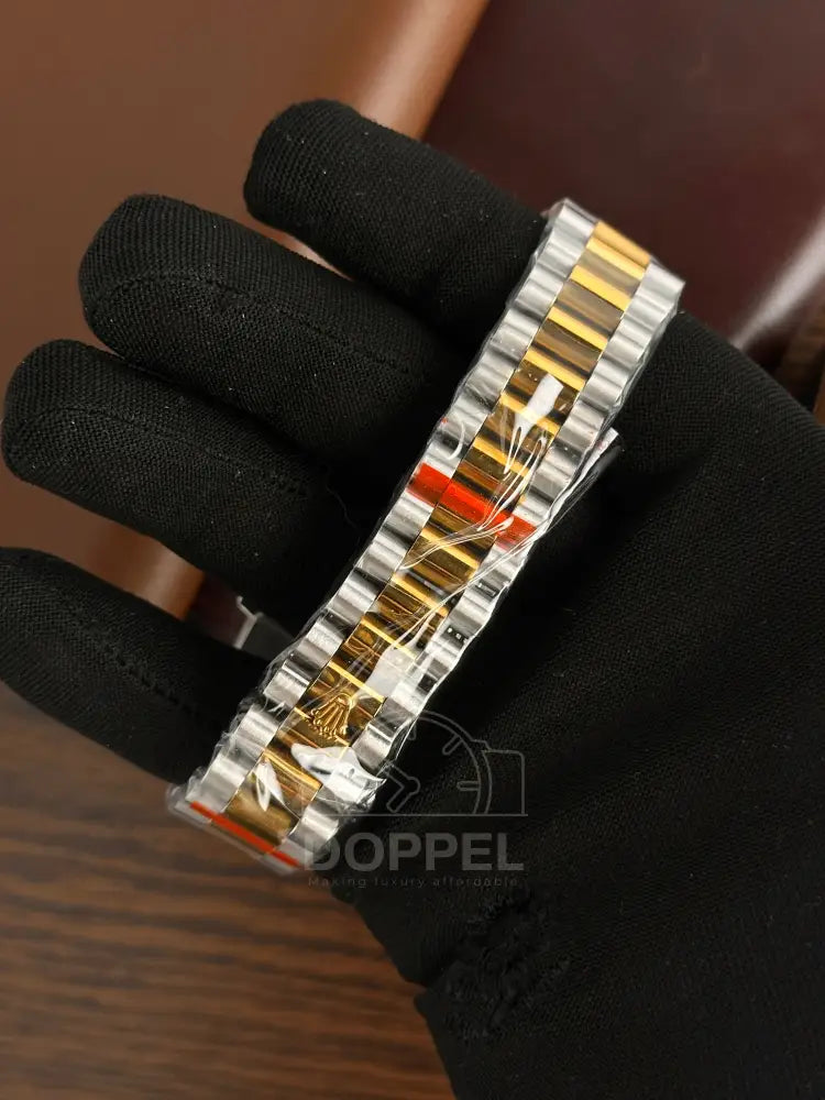 RLX - Day Date Silver Gold Black - AAA Quality