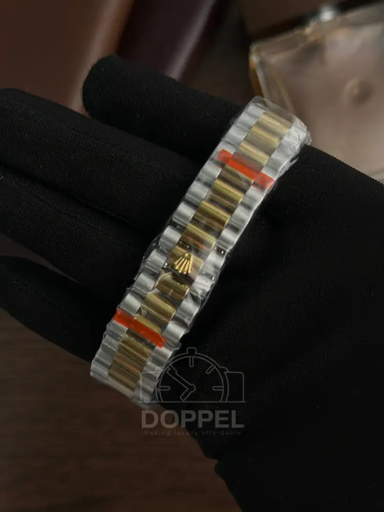 RLX - Day Date Silver Gold Roman - AAA Quality