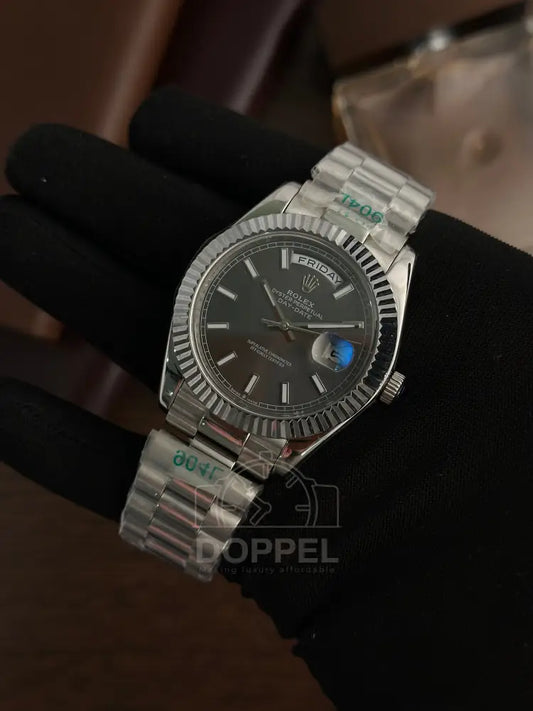 RLX - Day Date Silver Grey - AAA Quality