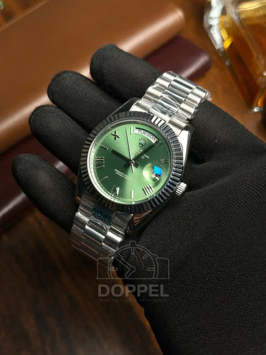RLX - Day Date Silver Mint Green - AAA Quality