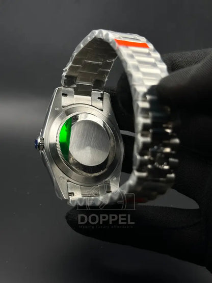 RLX - Day Date Silver Olive Green - Premium Quality