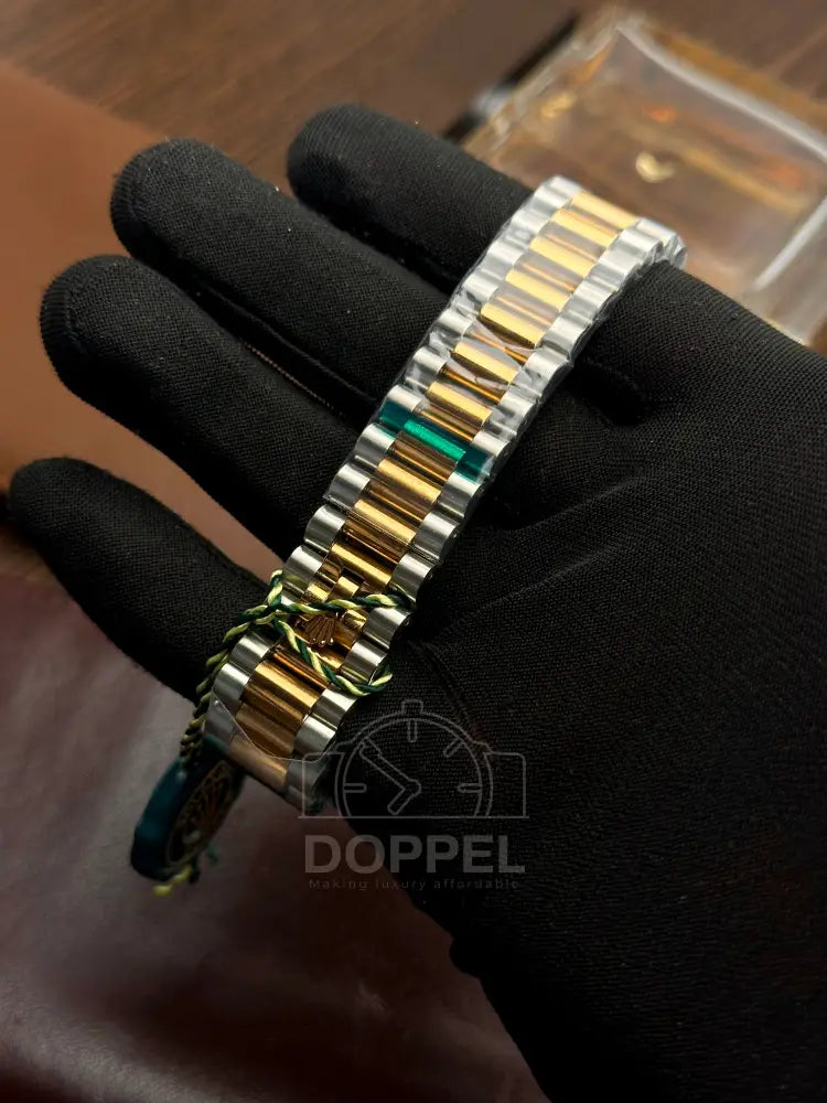 RLX - Day Date Silver Rosegold Brown R - AAA Quality