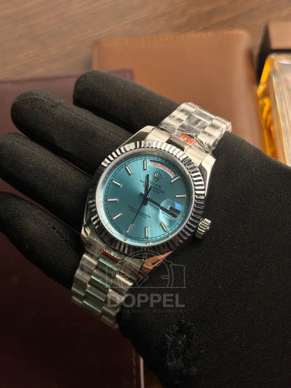 RLX - Day Date Silver Sky Blue - AAA Quality