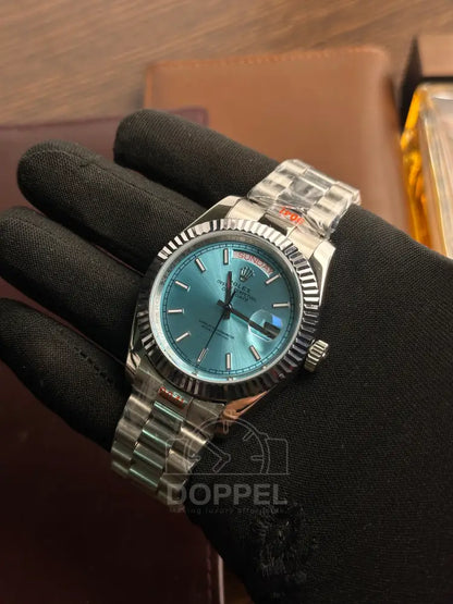 RLX - Day Date Silver Sky Blue - AAA Quality