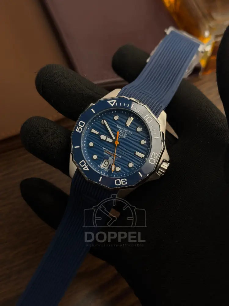 TAG - Aquaracer Blue Rubber - AAA Quality
